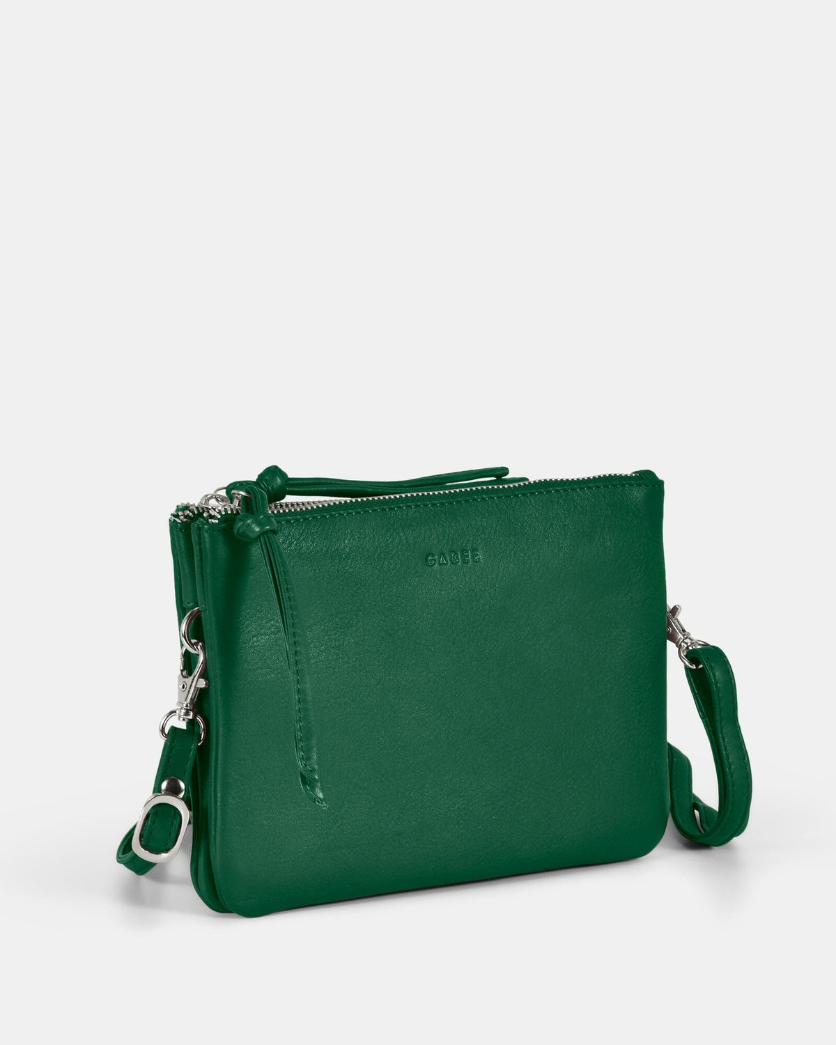 Fulton Soft Leather Double Pouch Crossbody - Forest