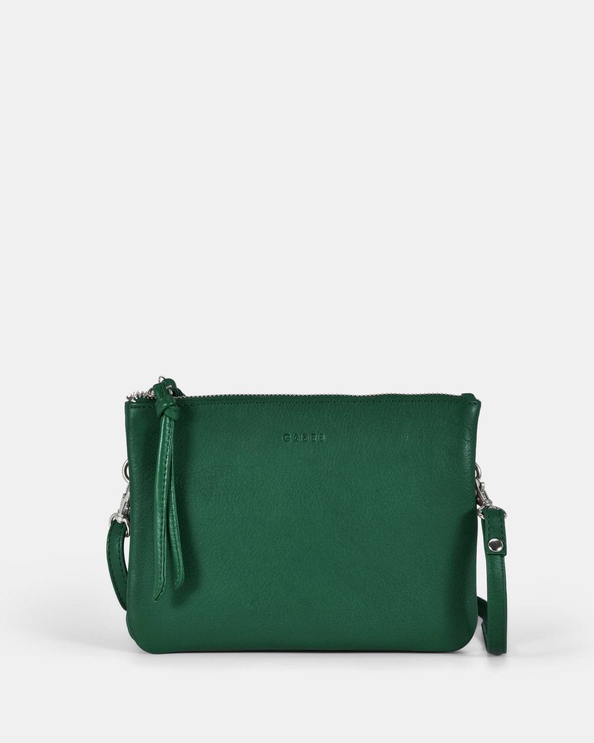 Fulton Soft Leather Double Pouch Crossbody - Forest