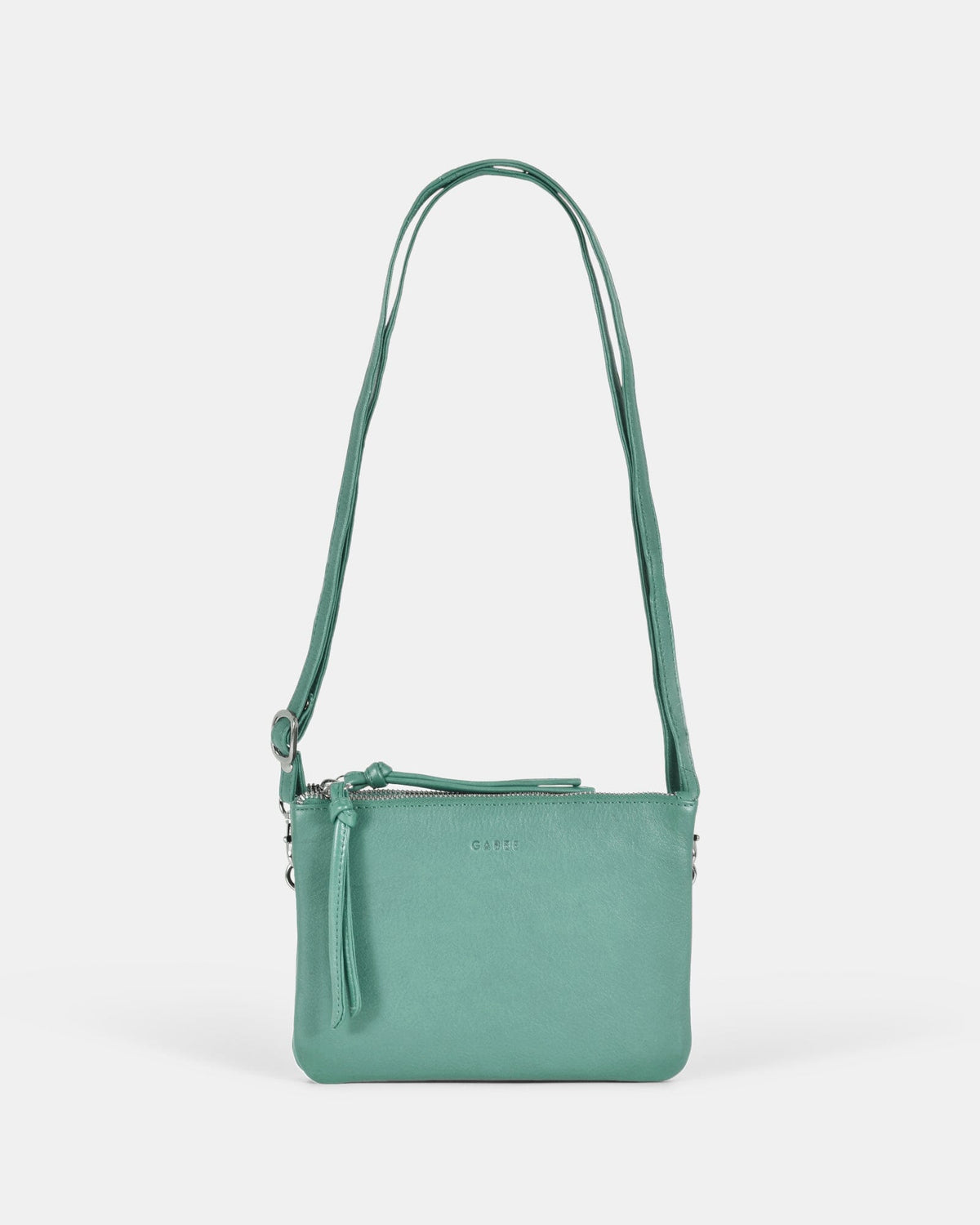 Fulton Soft Leather Double Pouch Crossbody - Ocean