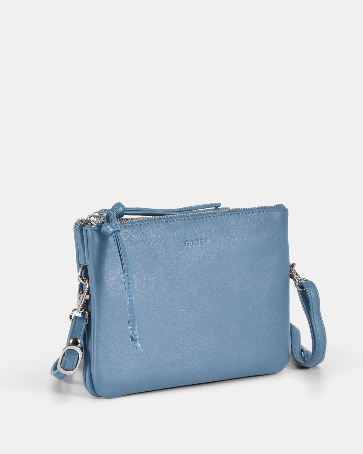 Fulton Soft Leather Double Pouch Crossbody - Powder