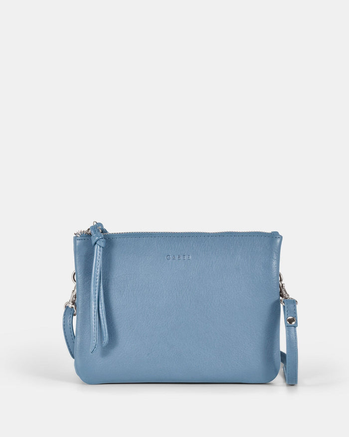 Fulton Soft Leather Double Pouch Crossbody - Powder