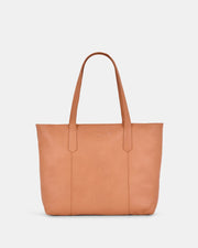 Genine Leather Tote Bag - Camel