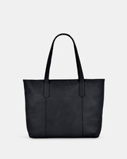 Genine Leather Tote Bag - Navy