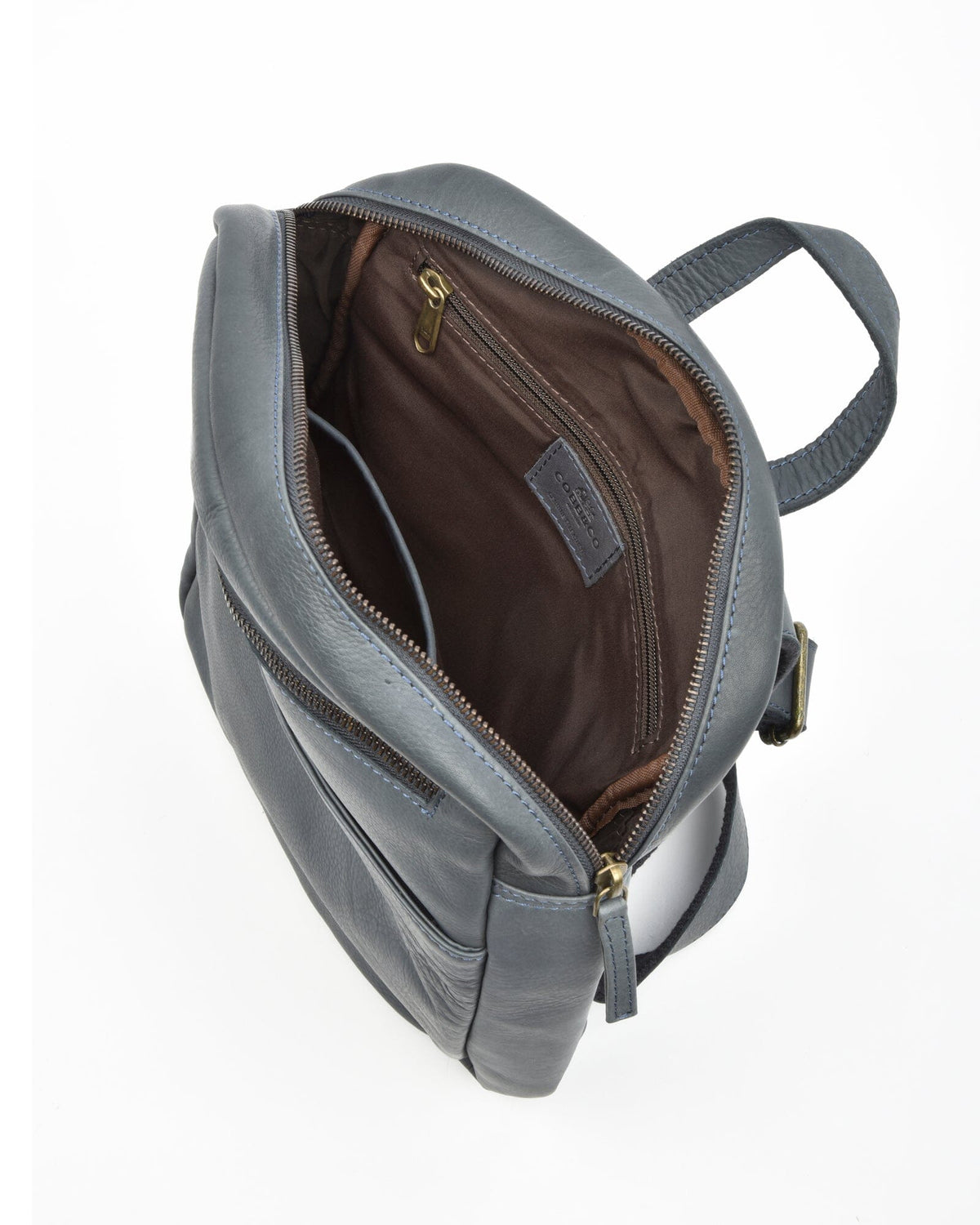 Glenwood Leather Backpack - Navy