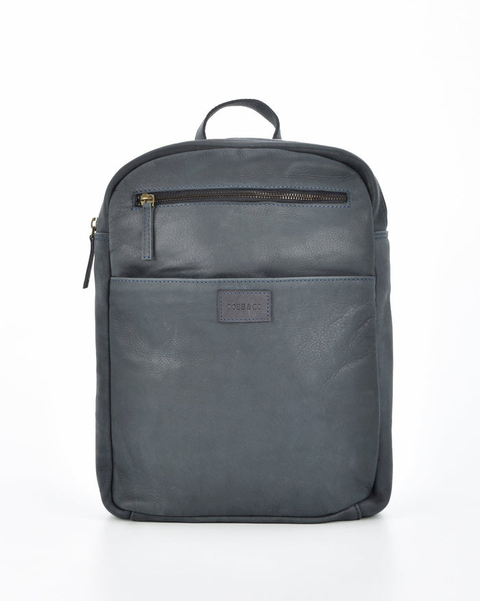Glenwood Leather Backpack - Navy