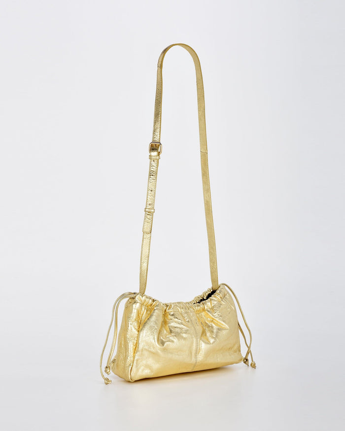 Halley Metallic Drawstring Crossbody