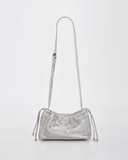 Halley Metallic Drawstring Crossbody - Black