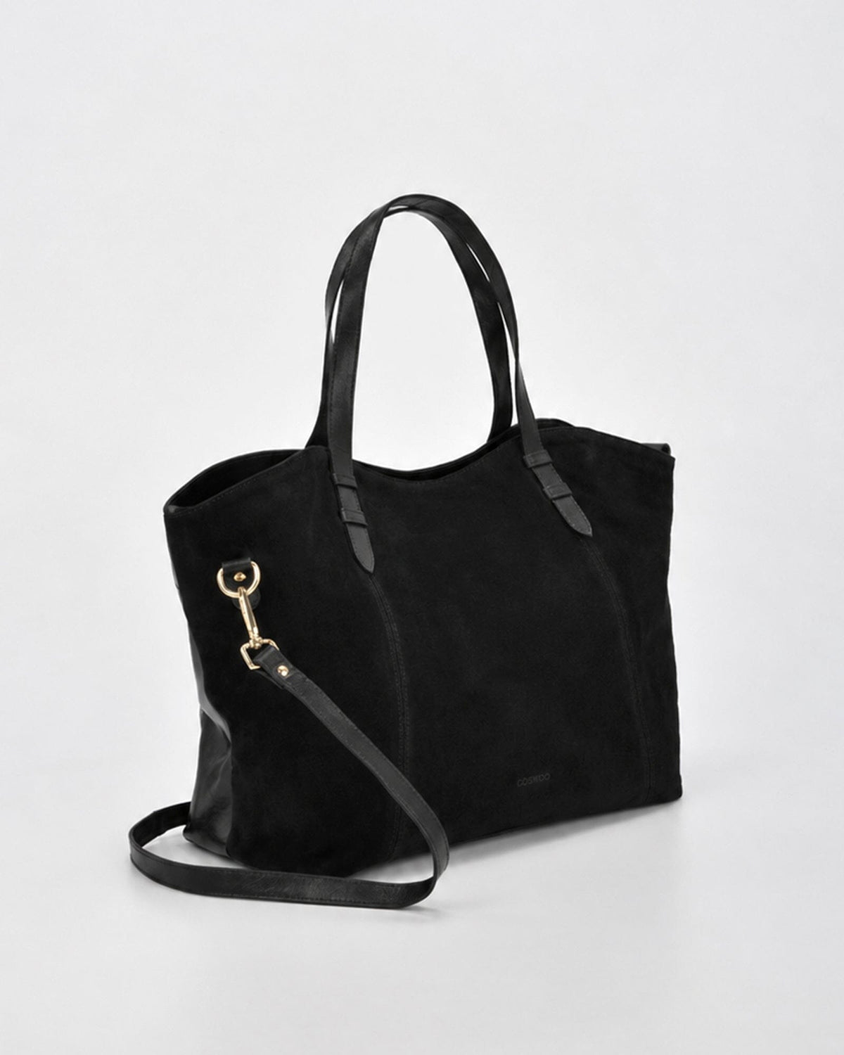 Hawthorn Suede & Leather Tote Bag - Black