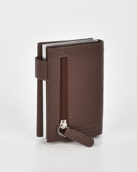 Healy Leather & RFID Safe Metal Card Holder