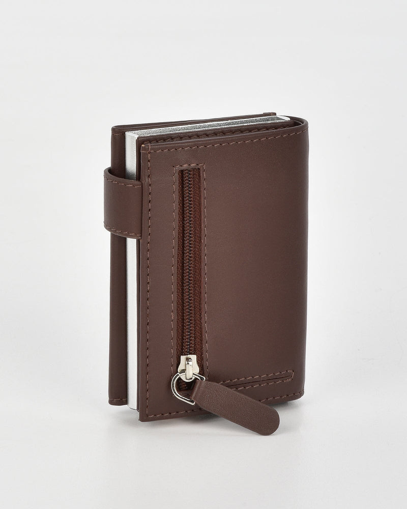 Healy Leather & RFID Safe Metal Card Holder