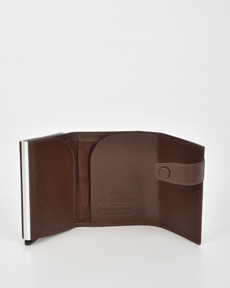 Healy Leather & RFID Safe Metal Card Holder