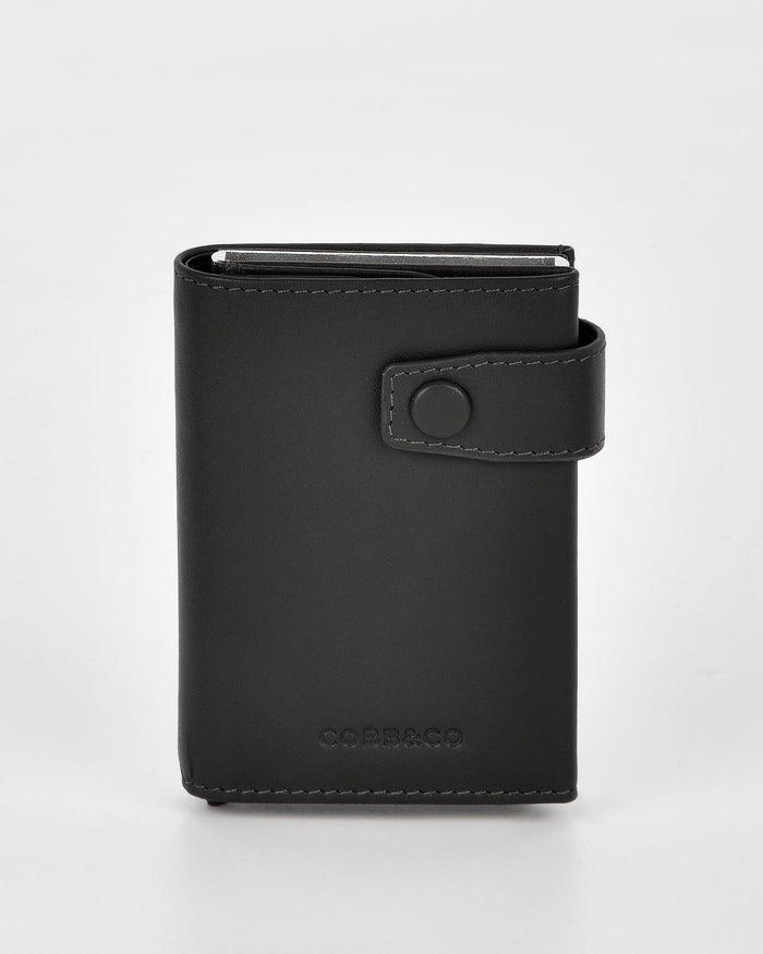 Healy Leather & RFID Safe Metal Card Holder