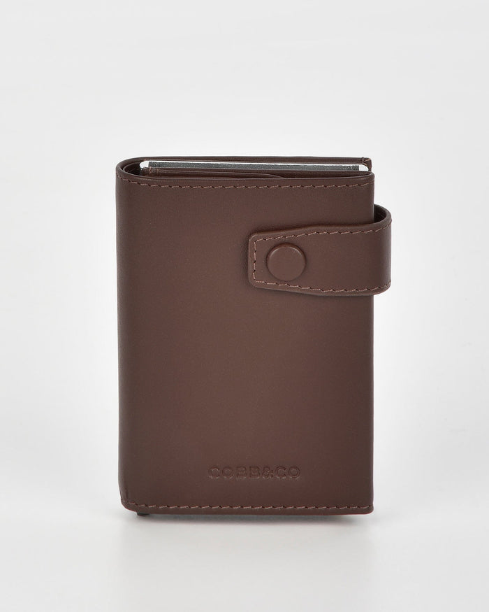 Healy Leather & RFID Safe Metal Card Holder