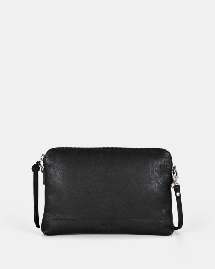 Holly Leather Crossbody Purse 2 in 1 - Black