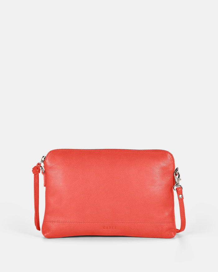Holly Leather Crossbody Purse 2 in 1 - Coral