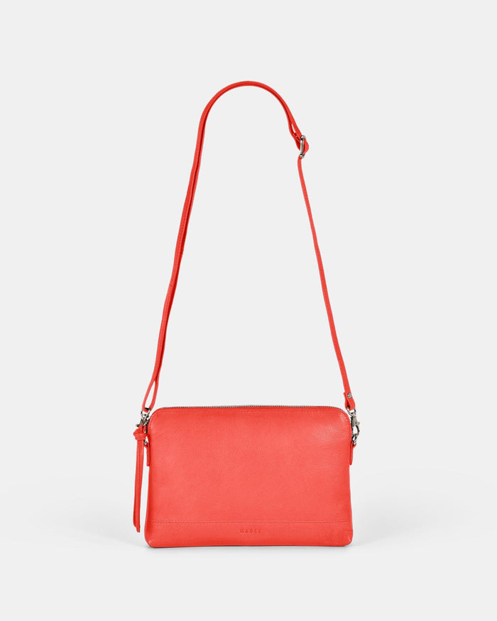 Holly Leather Crossbody Purse 2 in 1 - Coral