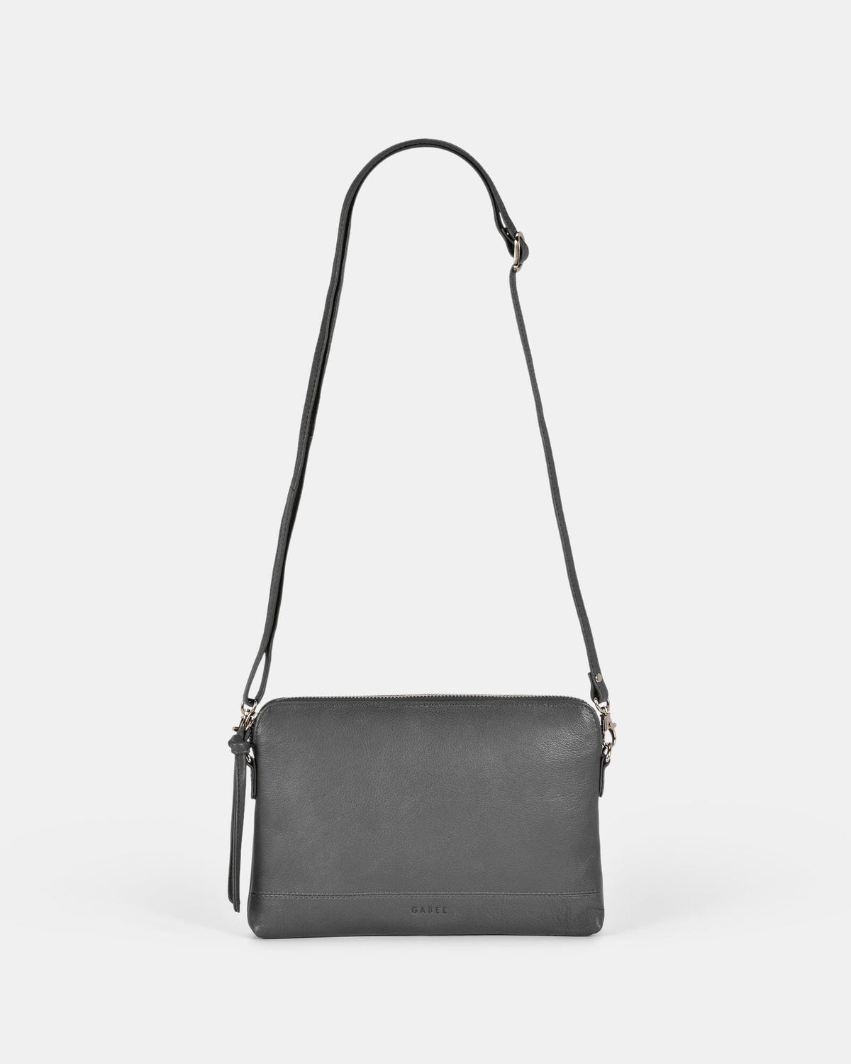 Holly Leather Crossbody Purse 2 in 1 - Grey