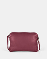 Holly Leather Crossbody Purse 2 in 1 - Mulberry