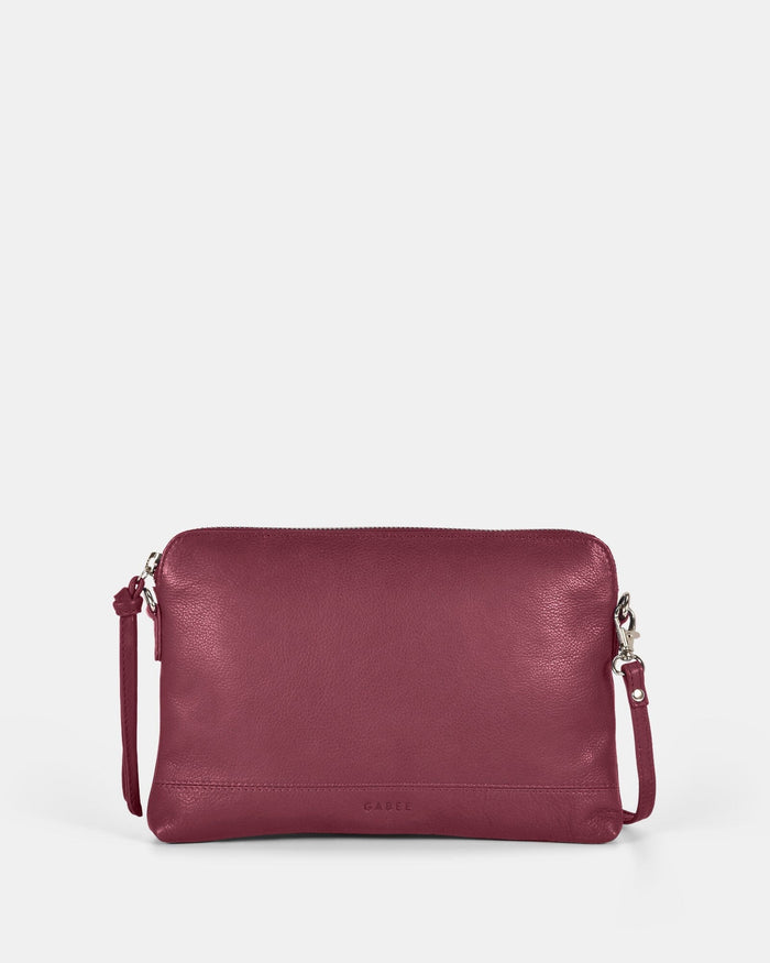 Holly Leather Crossbody Purse 2 in 1 - Mulberry