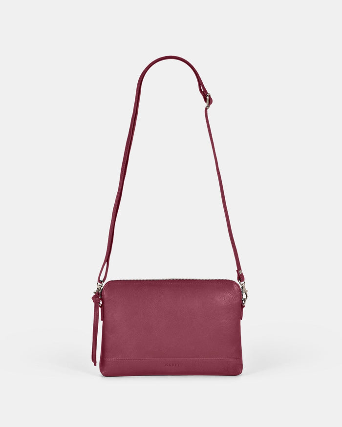 Holly Leather Crossbody Purse 2 in 1 - Mulberry