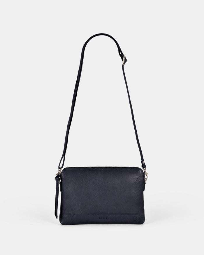 Holly Leather Crossbody Purse 2 in 1 - Navy