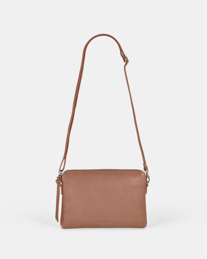 Holly Leather Crossbody Purse 2 in 1 - Taupe