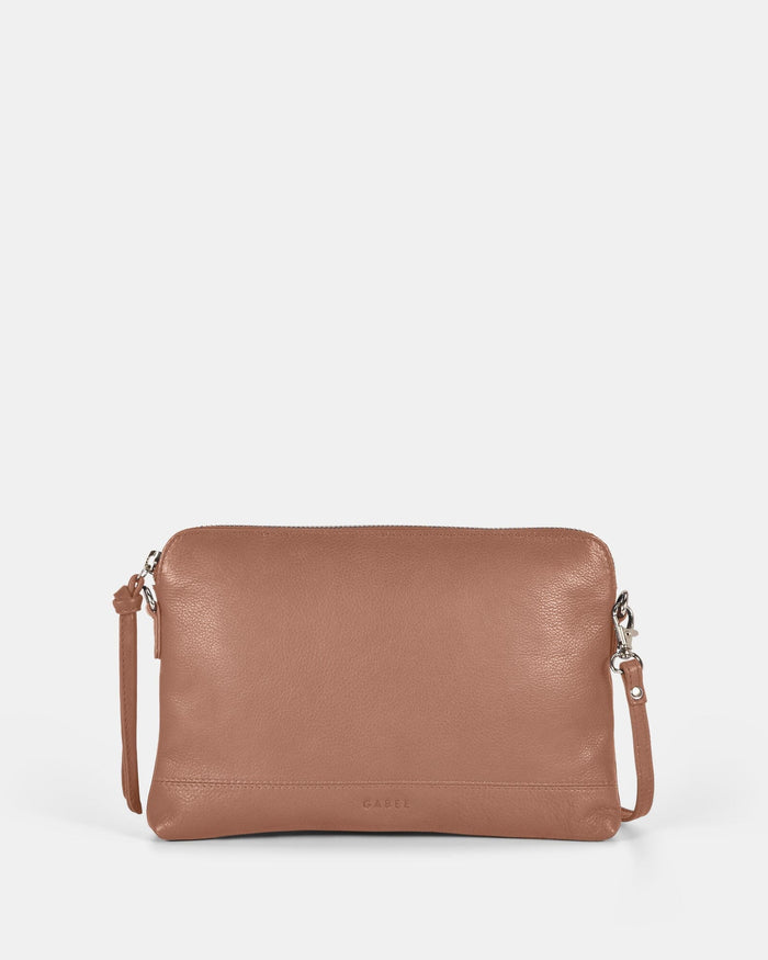 Holly Leather Crossbody Purse 2 in 1 - Taupe