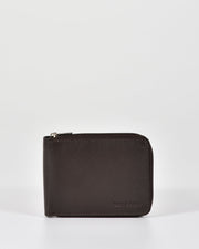 Hunter RFID Men's Zip Around Leather Wallet - Brown