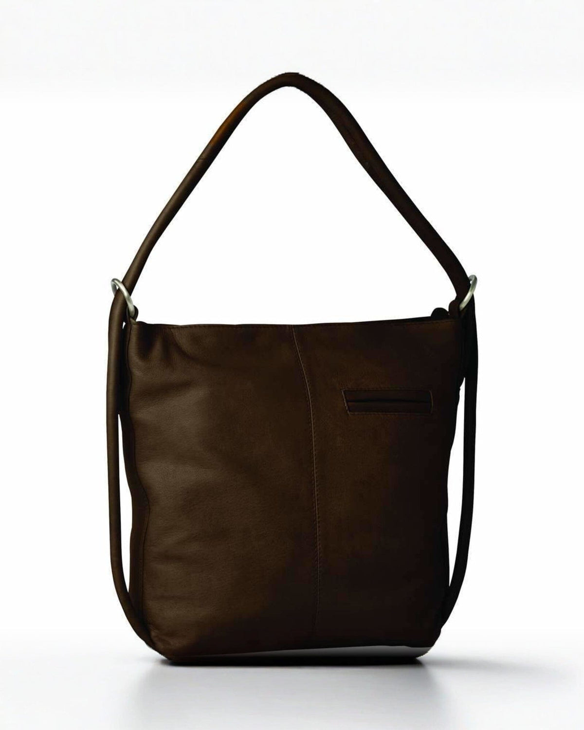 Indiana Leather Convertible Handbag Backpack - Large - Chocolate