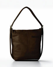 Indiana Leather Convertible Handbag Backpack - Large - Chocolate