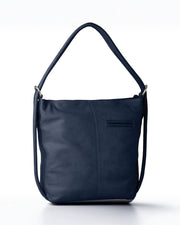 Indiana Leather Convertible Handbag Backpack - Large - Navy