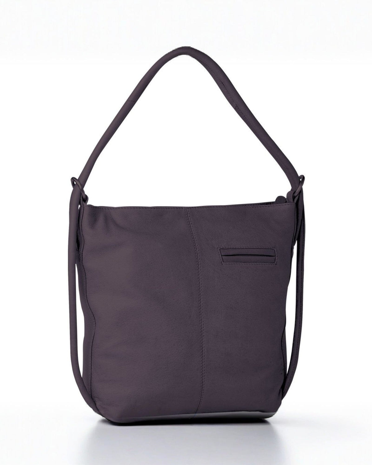 Indiana Leather Convertible Handbag Backpack - Large - Purple