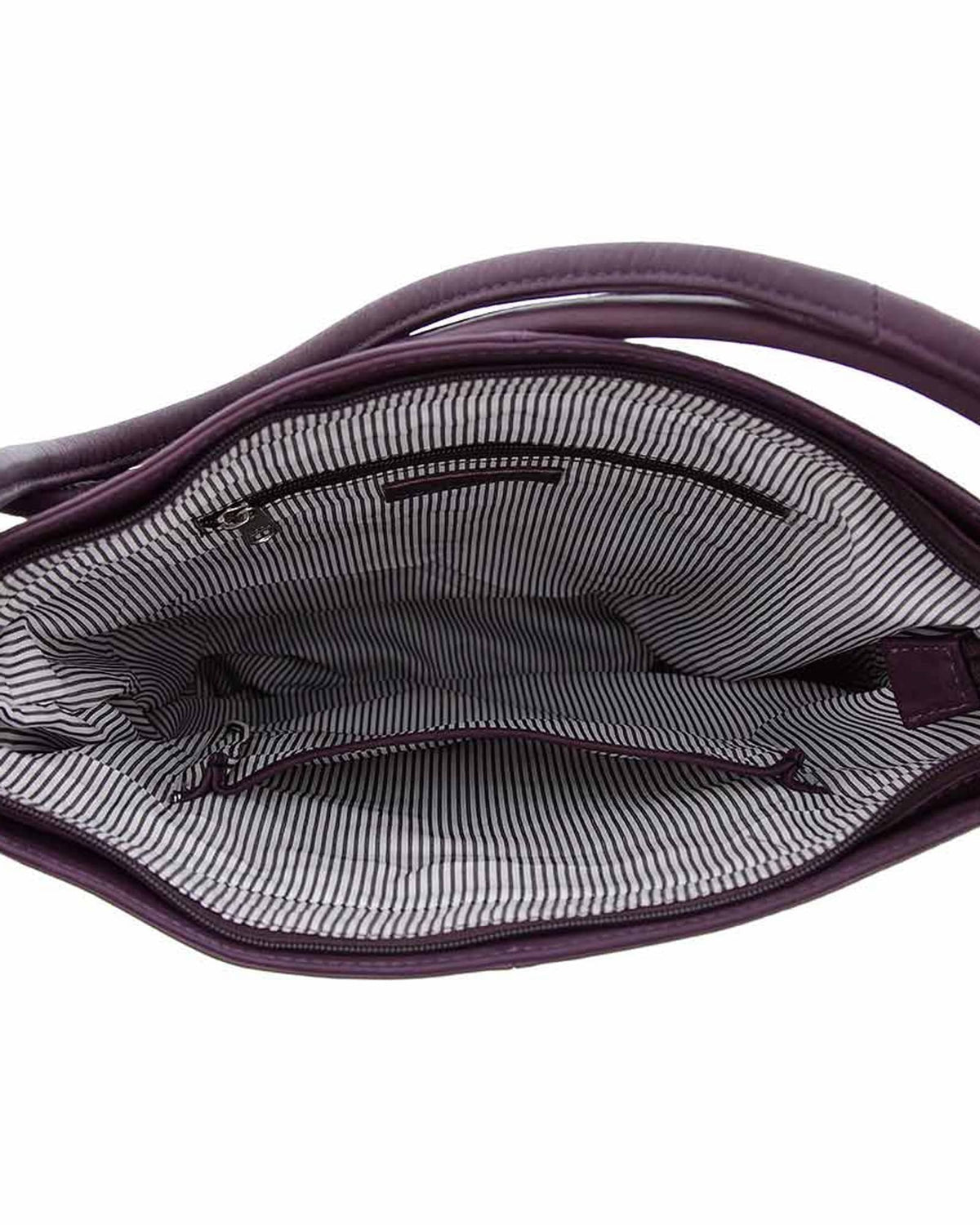 Indiana Leather Convertible Handbag Backpack - Large - Purple