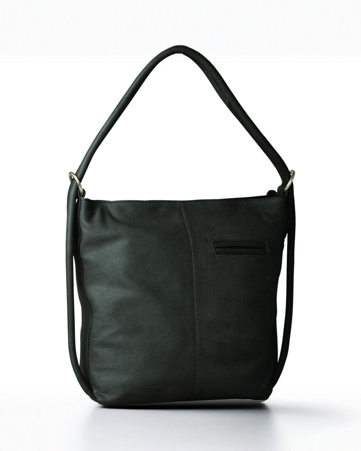 Indiana Mini Leather Convertible Handbag Backpack - Black