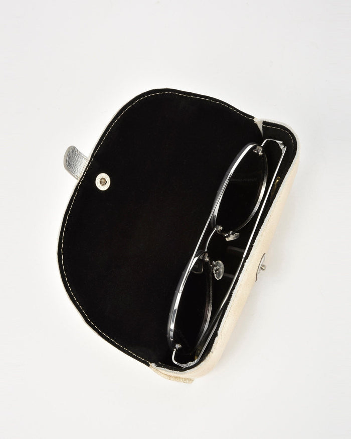 Iris Soft Leather Two Tone Glasses Case