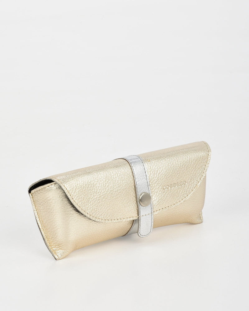 Iris Soft Leather Two Tone Glasses Case