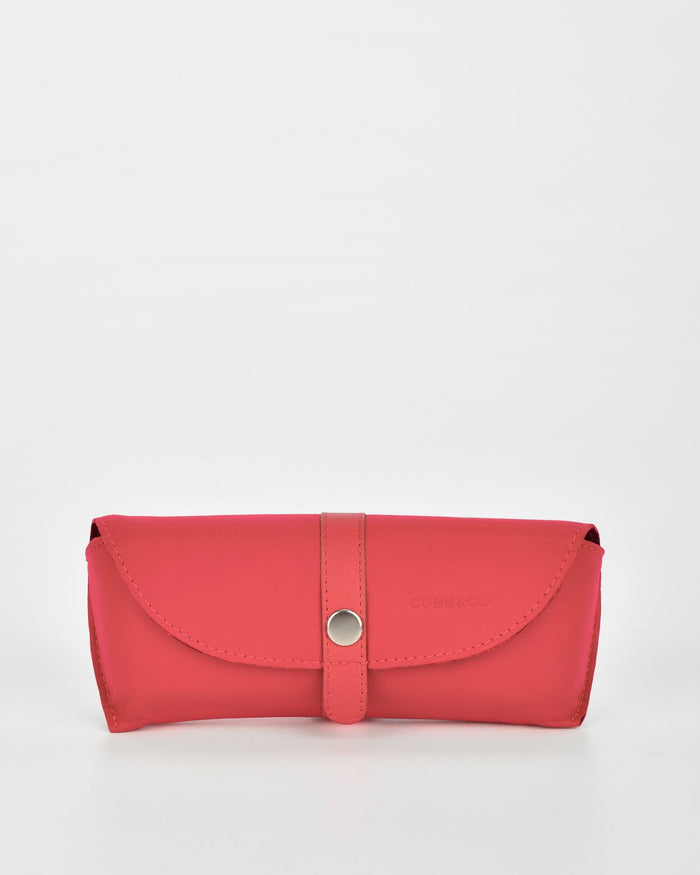 Iris Soft Leather Two Tone Glasses Case - Taupe