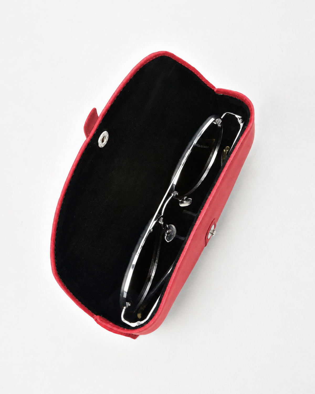 Iris Soft Leather Two Tone Glasses Case - Coral