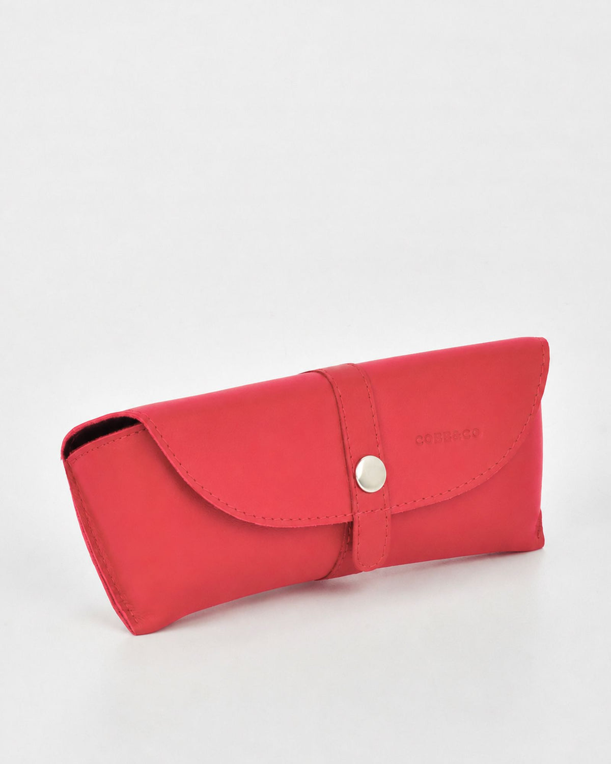 Iris Soft Leather Two Tone Glasses Case - Coral