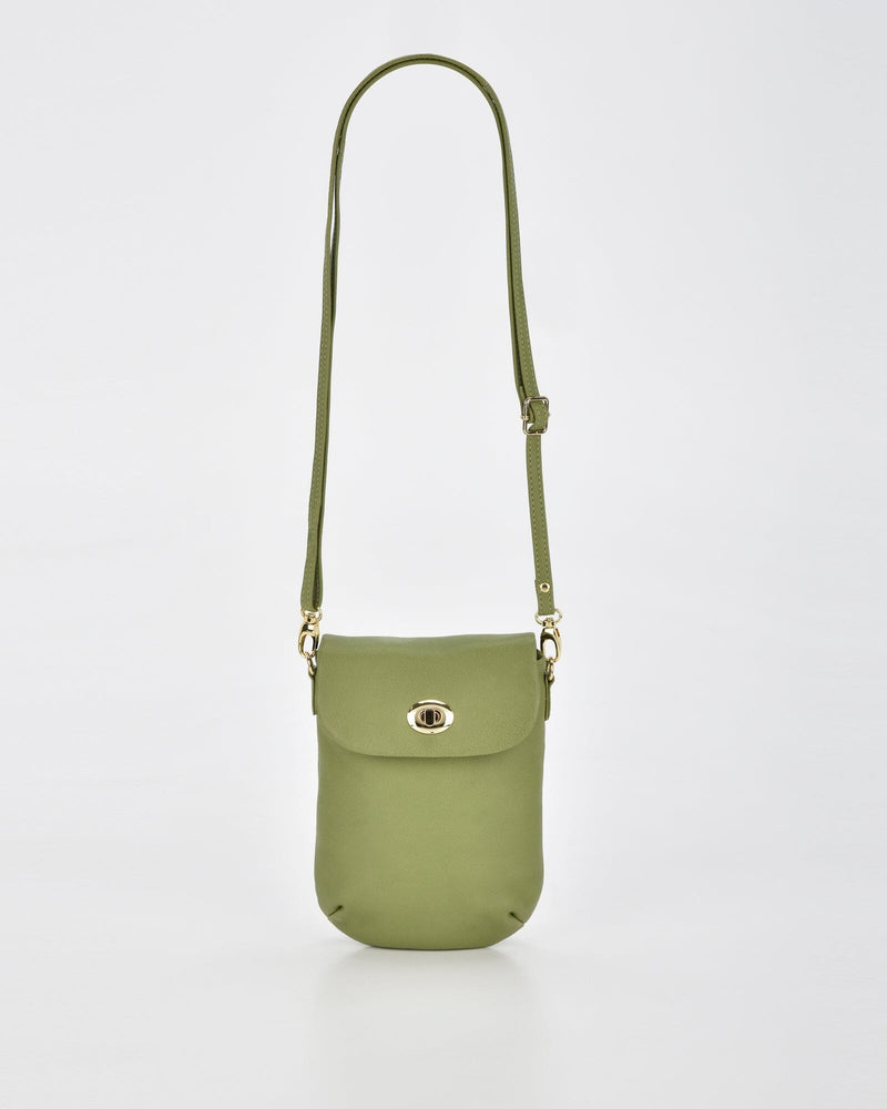 Janie Jnr Soft Leather Crossbody with Turnlock