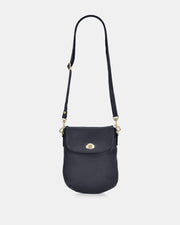Janie Soft Leather Crossbody with Turnlock - Navy