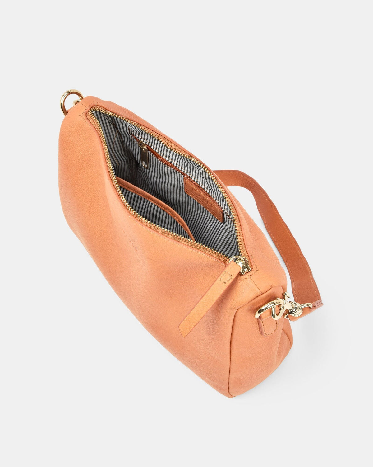 Jules Soft Leather Crossbody Shoulder Bag - Camel