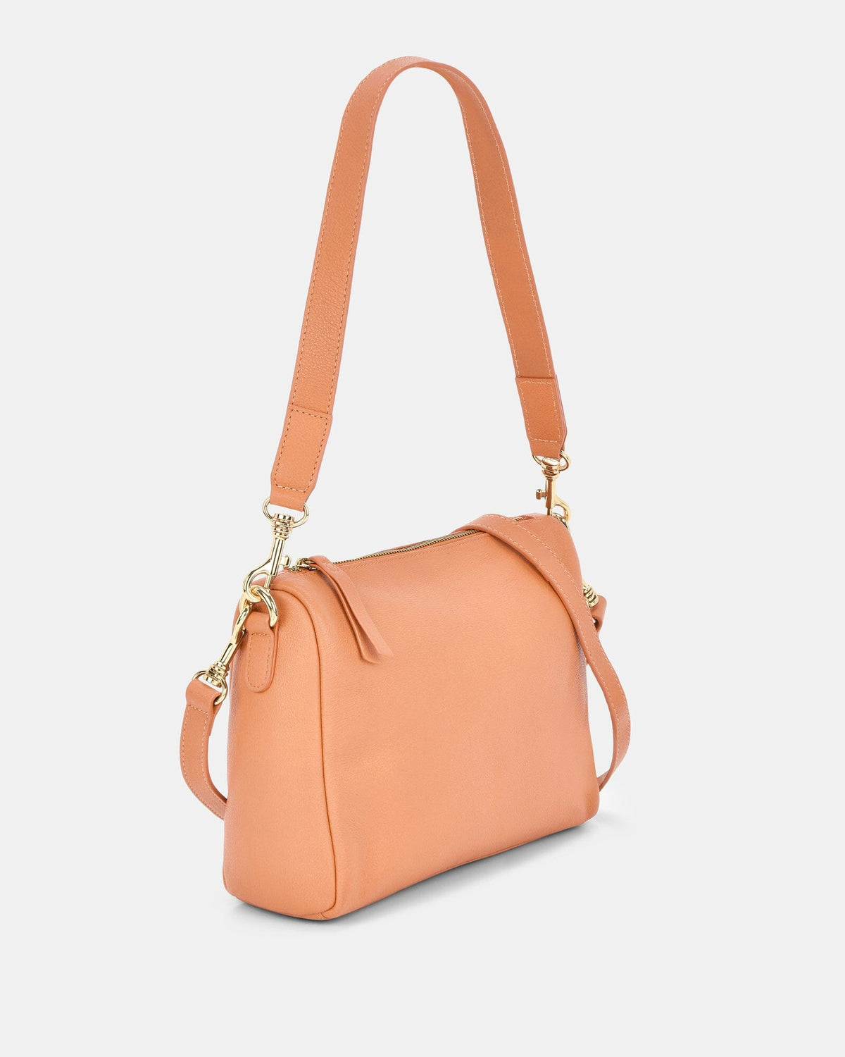 Jules Soft Leather Crossbody Shoulder Bag - Camel