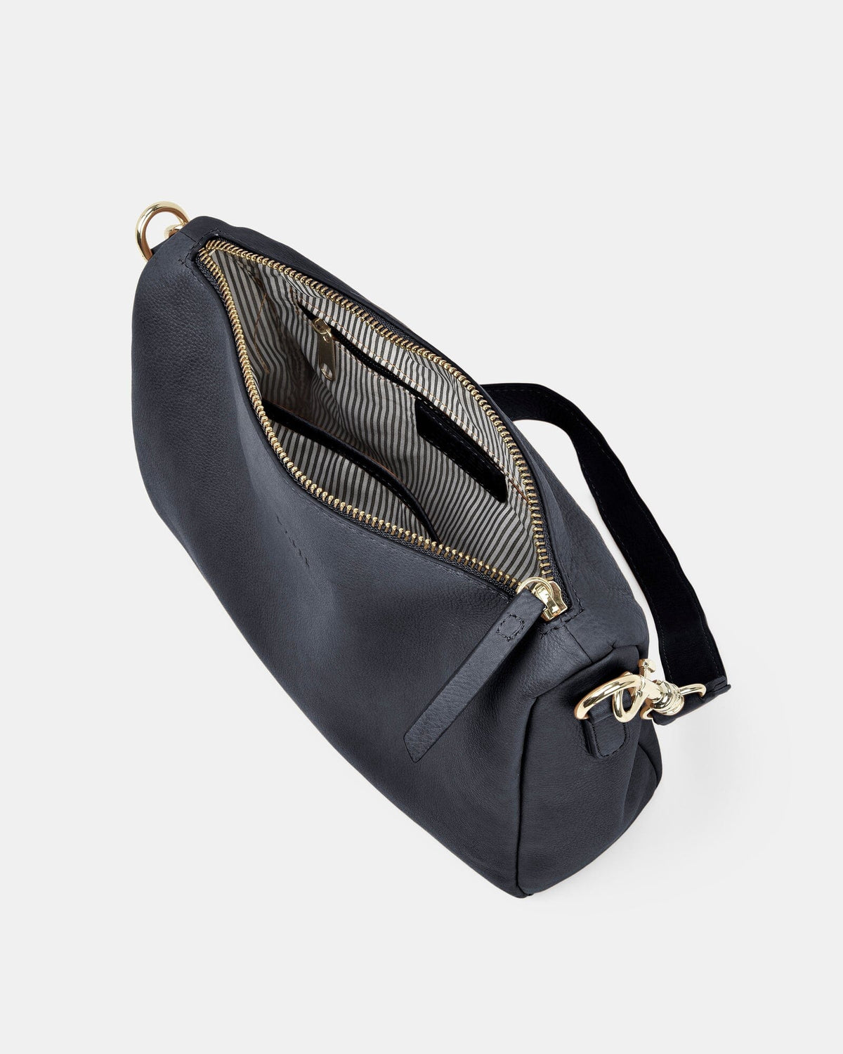 Jules Soft Leather Crossbody Shoulder Bag - Navy
