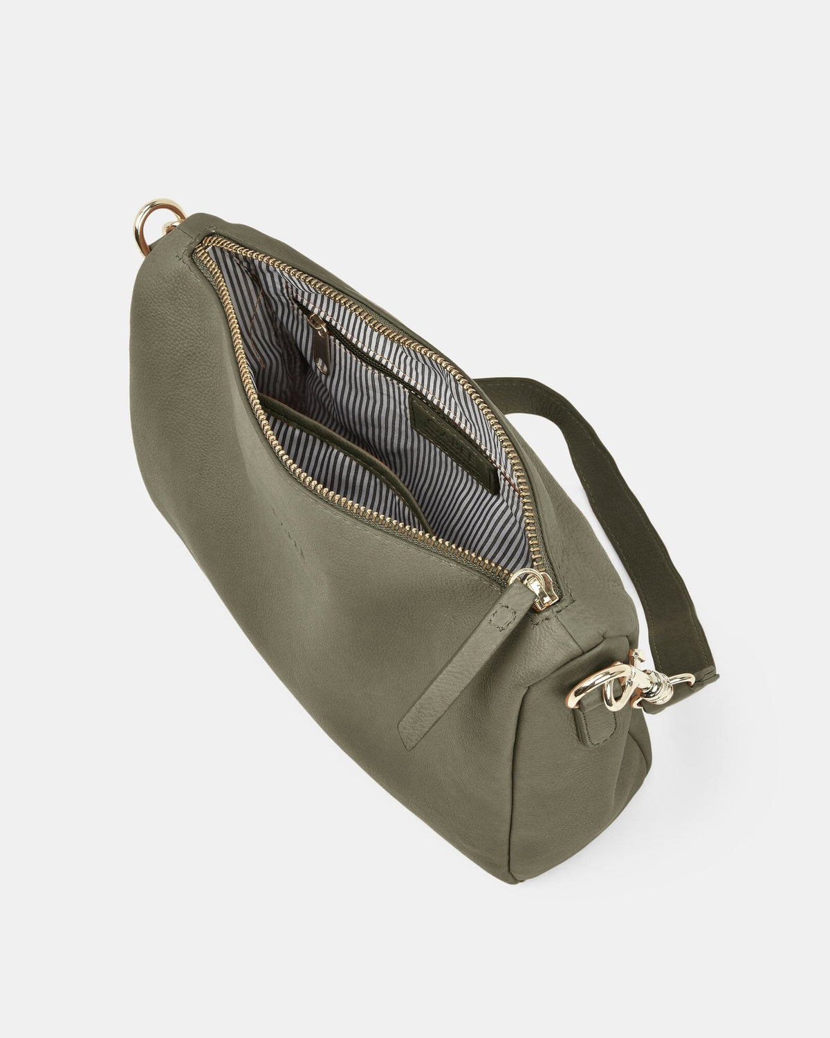 Jules Soft Leather Crossbody Shoulder Bag - Olive
