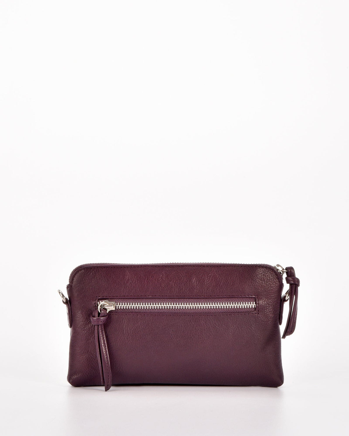 Kara Leather Crossbody Purse 2 in 1 - Aubergine