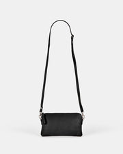 Kara Leather Crossbody Purse 2 in 1 - Black