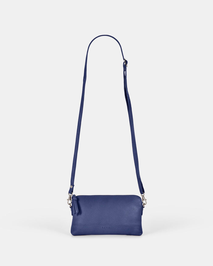 Kara Leather Crossbody Purse 2 in 1 - Blue