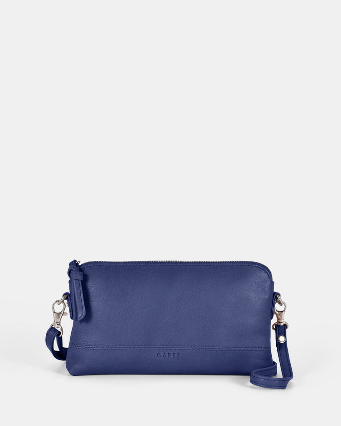 Kara Leather Crossbody Purse 2 in 1 - Blue