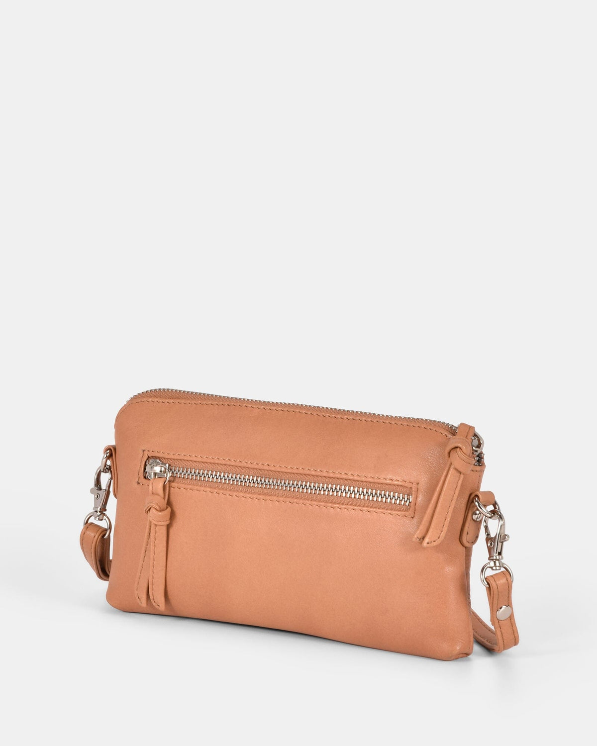 Kara Leather Crossbody Purse 2 in 1 - Camel